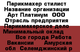 Парикмахер-стилист › Название организации ­ Арт Платинум, ООО › Отрасль предприятия ­ Парикмахерское дело › Минимальный оклад ­ 17 500 - Все города Работа » Вакансии   . Амурская обл.,Селемджинский р-н